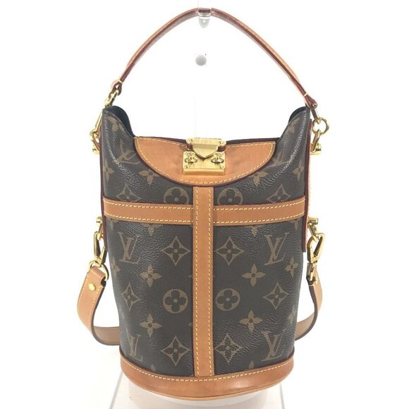 LOUIS VUITTON M43587 Monogram Duffel Bag 2WAY Bag Pochette Hand Bag Shoulder Bag - Picture 1 of 13